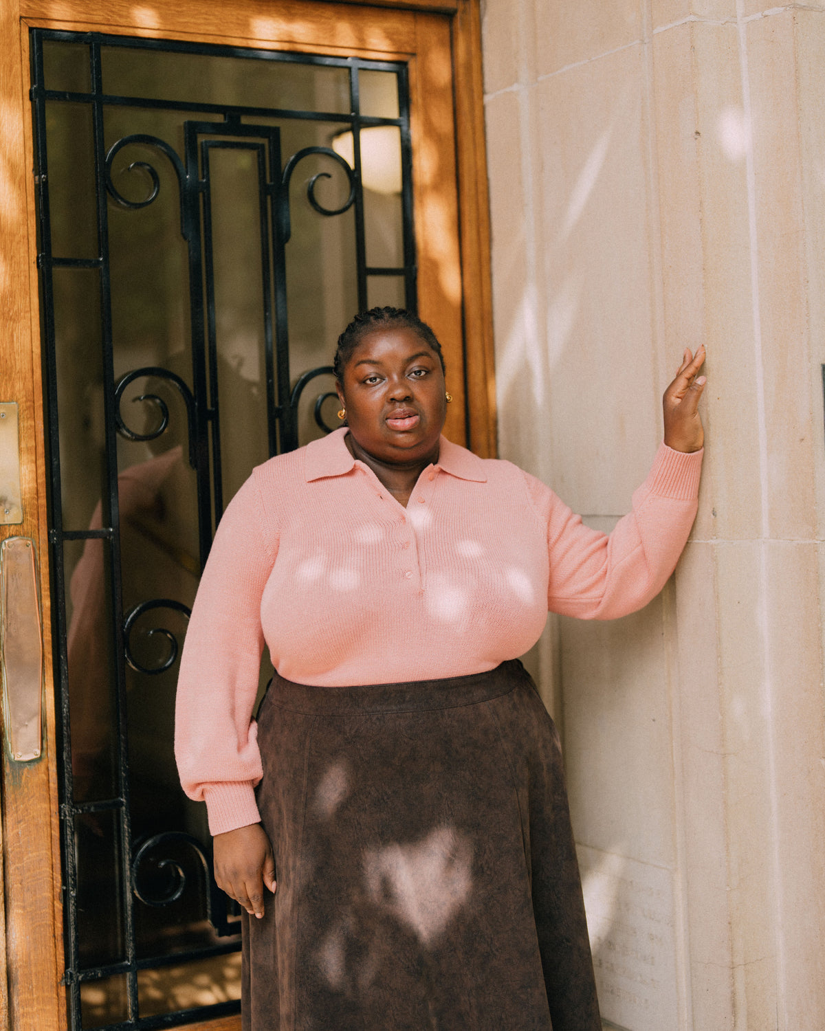 US x Abisola Polo Sweater - Pretty in Pink