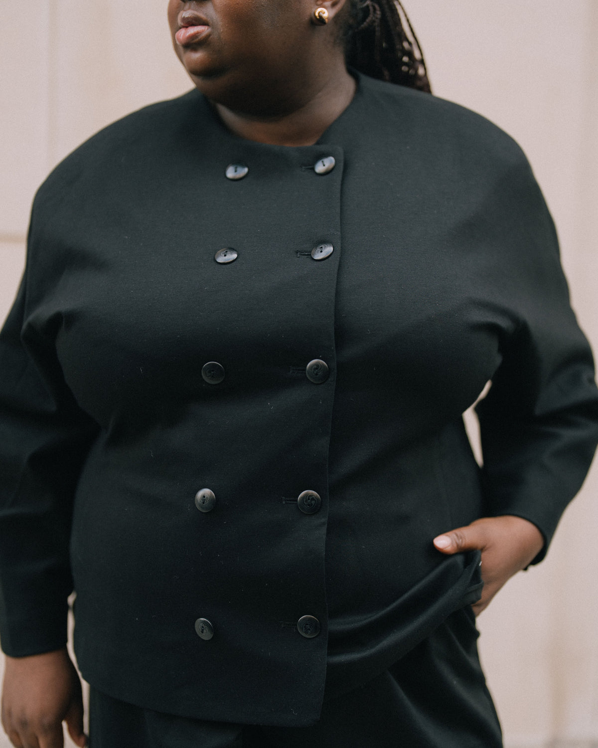 US x Abisola Ponte Blazer - Black | Plus Size & Straight Size Women's Fashion | Universal Standard