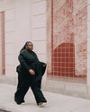 US x Abisola Ponte Wrap Pants - Black | Plus Size & Straight Size Women's Fashion | Universal Standard