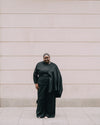 US x Abisola Wool Blend Cape - Black
