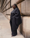 US x Abisola Wool Blend Cape - Obsidian Gray