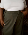 US x Abisola Ponte Wrap Pants - Kombu Green | Plus Size & Straight Size Women's Fashion | Universal Standard