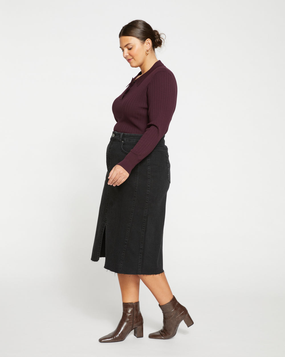 Dakota Denim Skirt - Broken Black