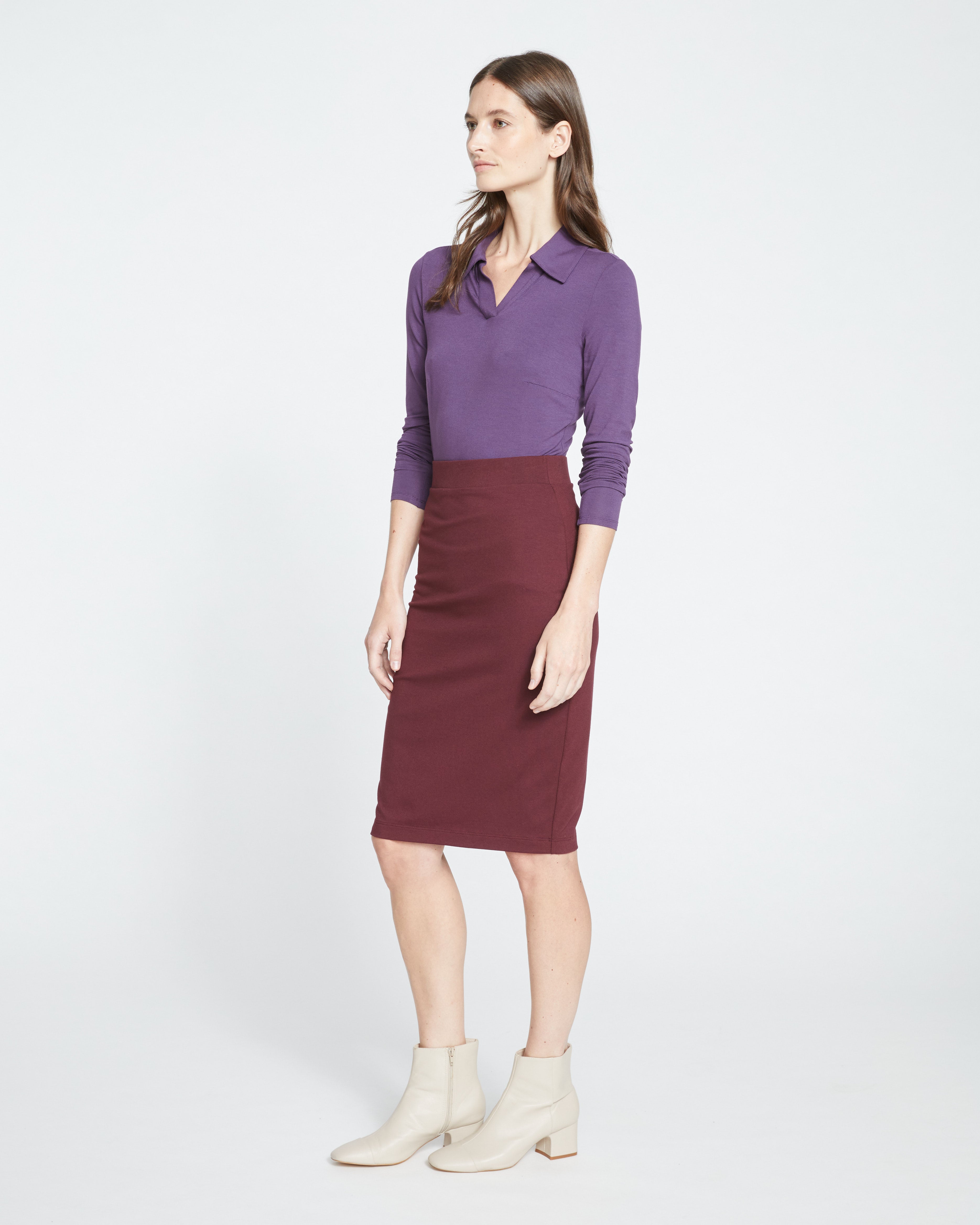 Danube Jersey Skirt - Black Cherry – Universal Standard