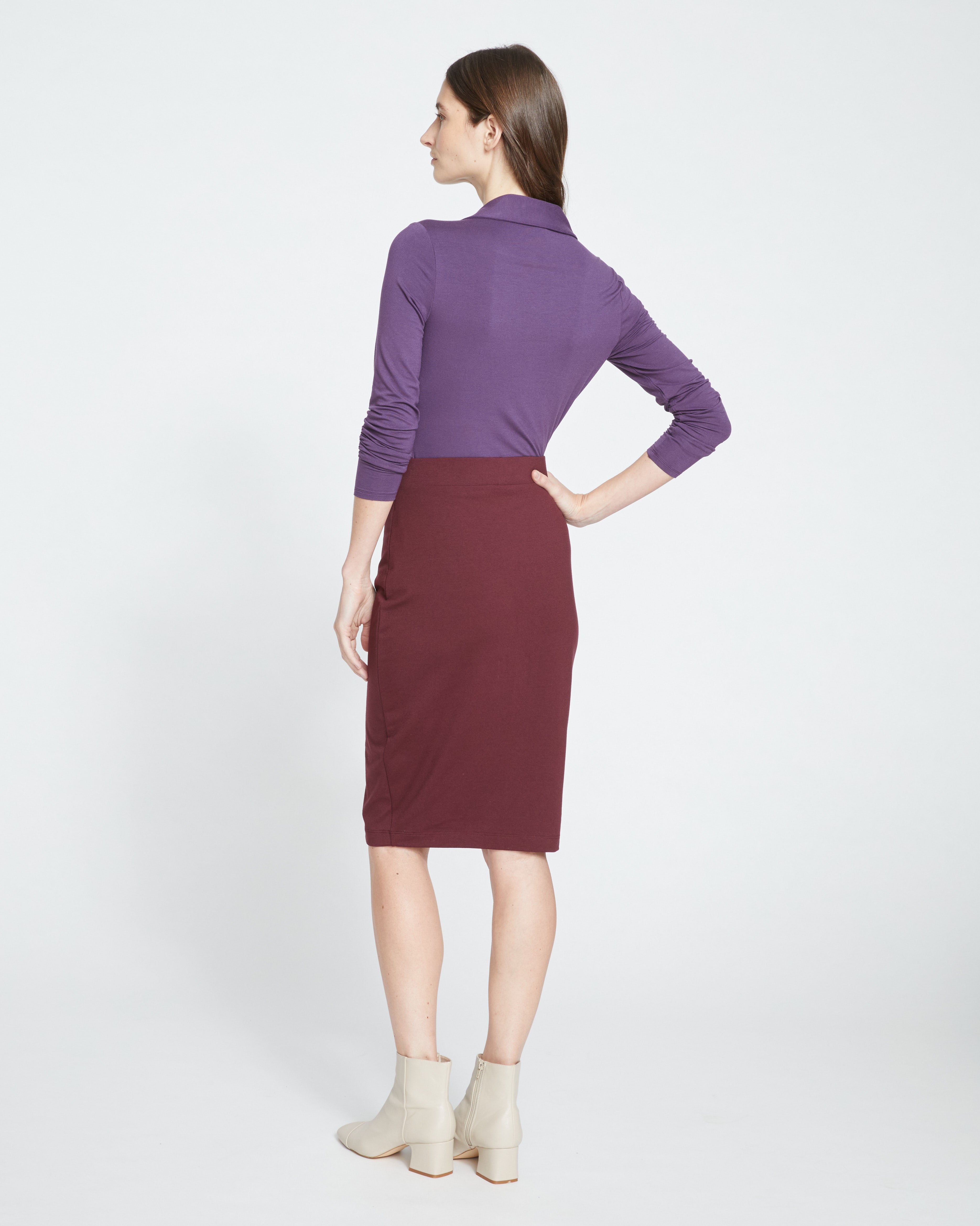Danube Jersey Skirt - Black Cherry – Universal Standard
