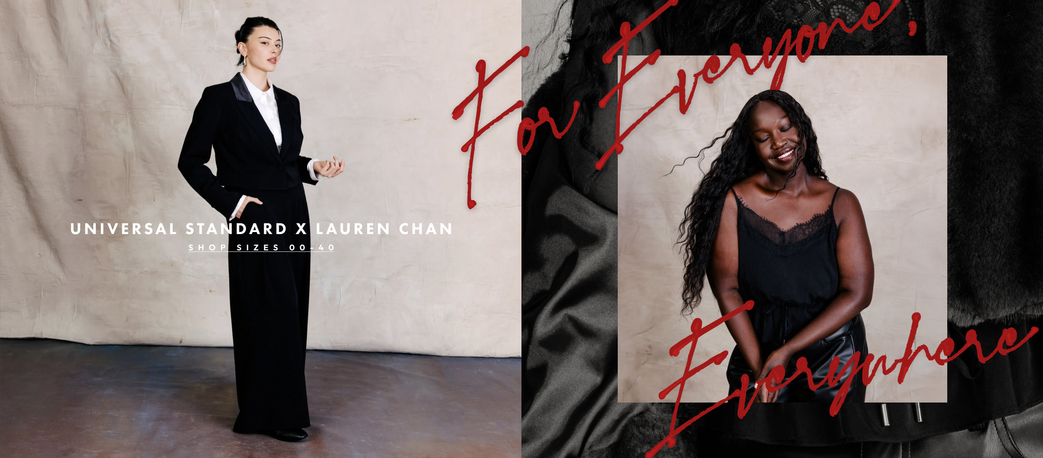 Lauren chan x universal standard. shop sizes 00 - 40. For everyone, everywhere