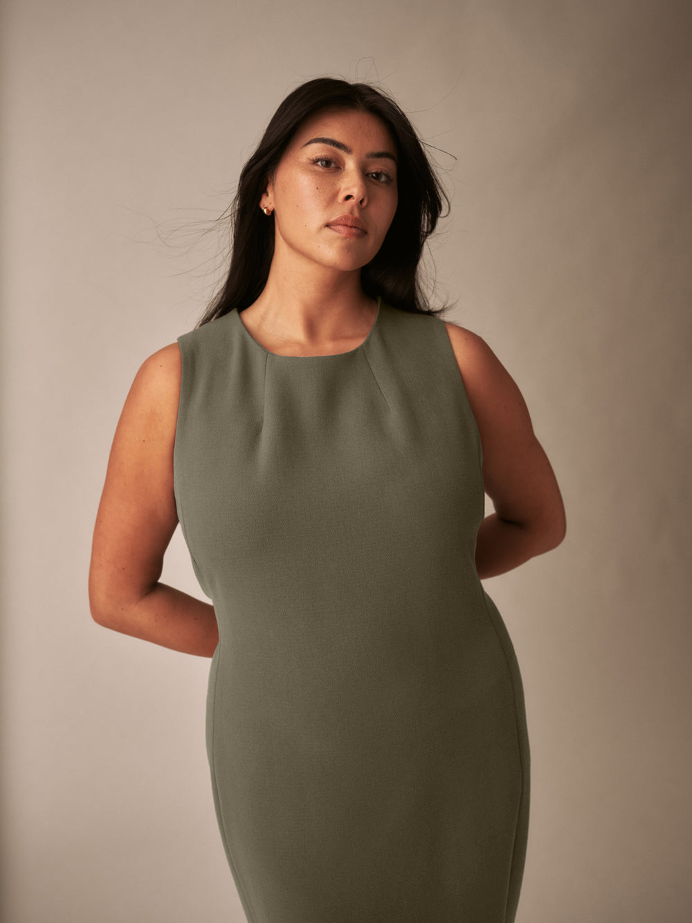 Henning x US Carlisle Crepe Dress - Nori