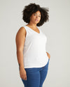 Double V Tank - White