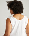 Double V Tank - White
