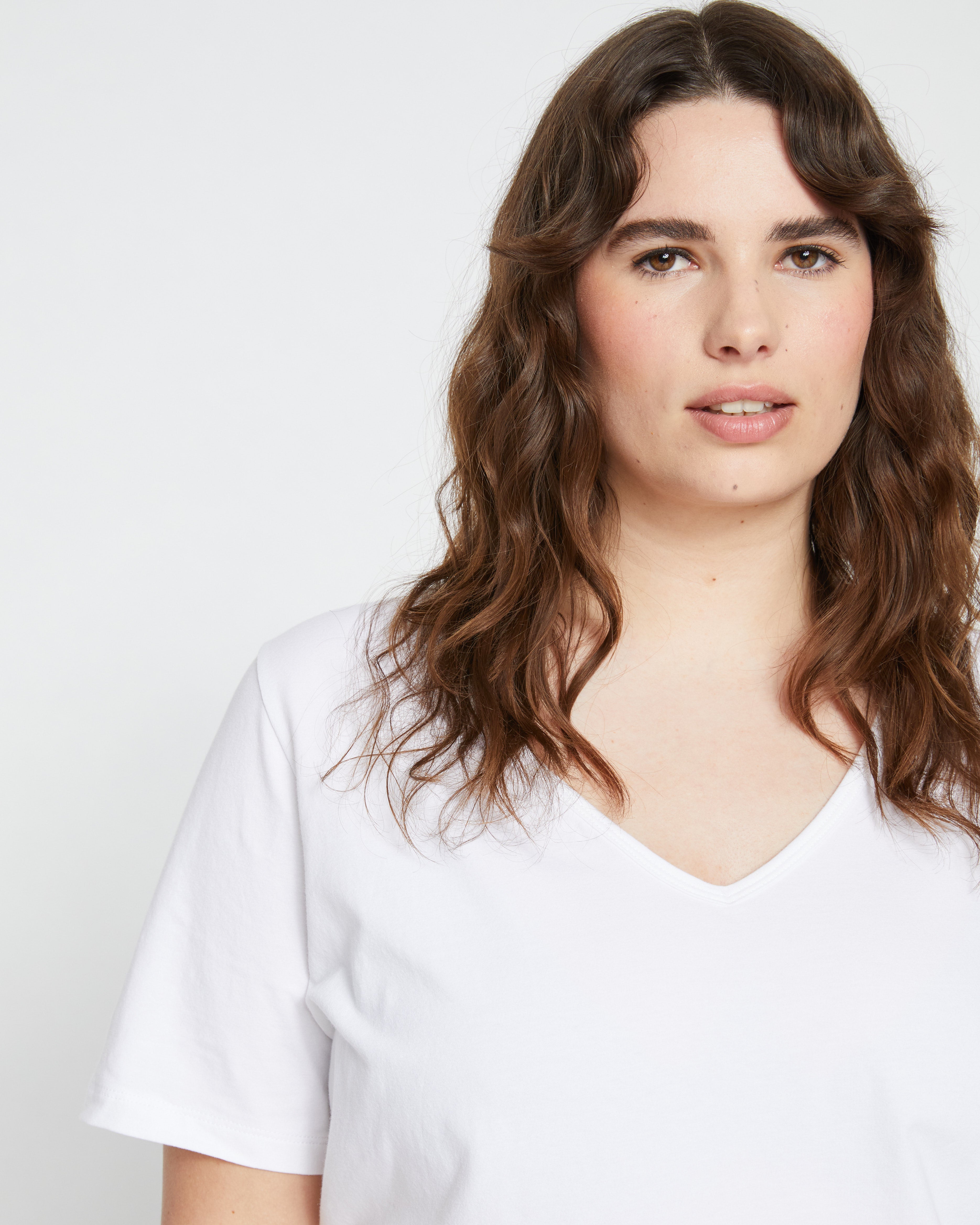 Double V Tee - White – Universal Standard