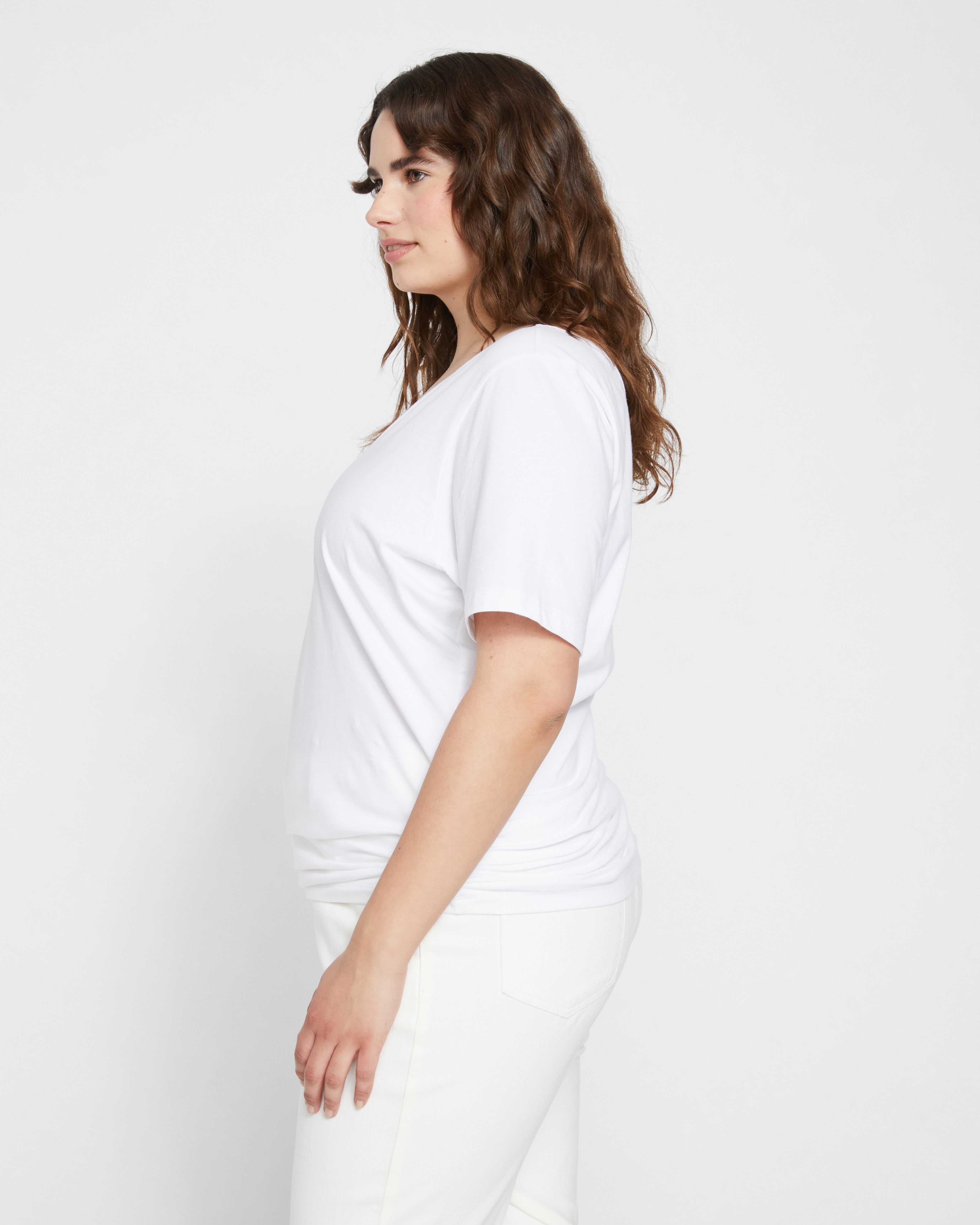 Double V Tee - White – Universal Standard