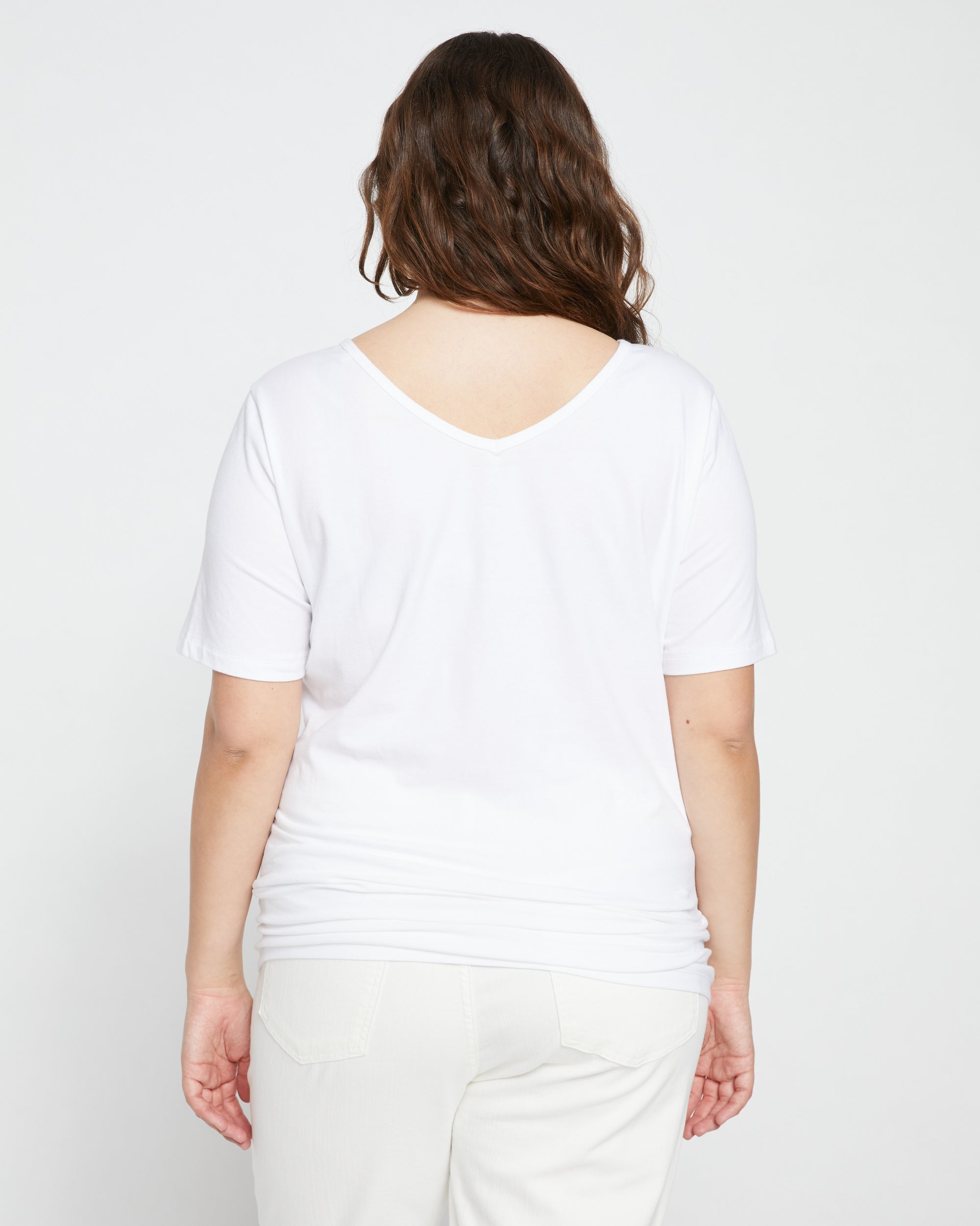 Double V Tee - White