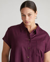 Dune Linen Shirtdress - Acai