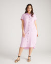 Dune Linen Shirtdress - Lilac
