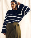 Bardot Wide Sleeve Cotton Sweater - Navy/White | Plus Size & Straight Size Women's Fashion | Universal Standard