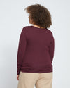 Foundation Long Sleeve V-Neck Tee - Black Cherry