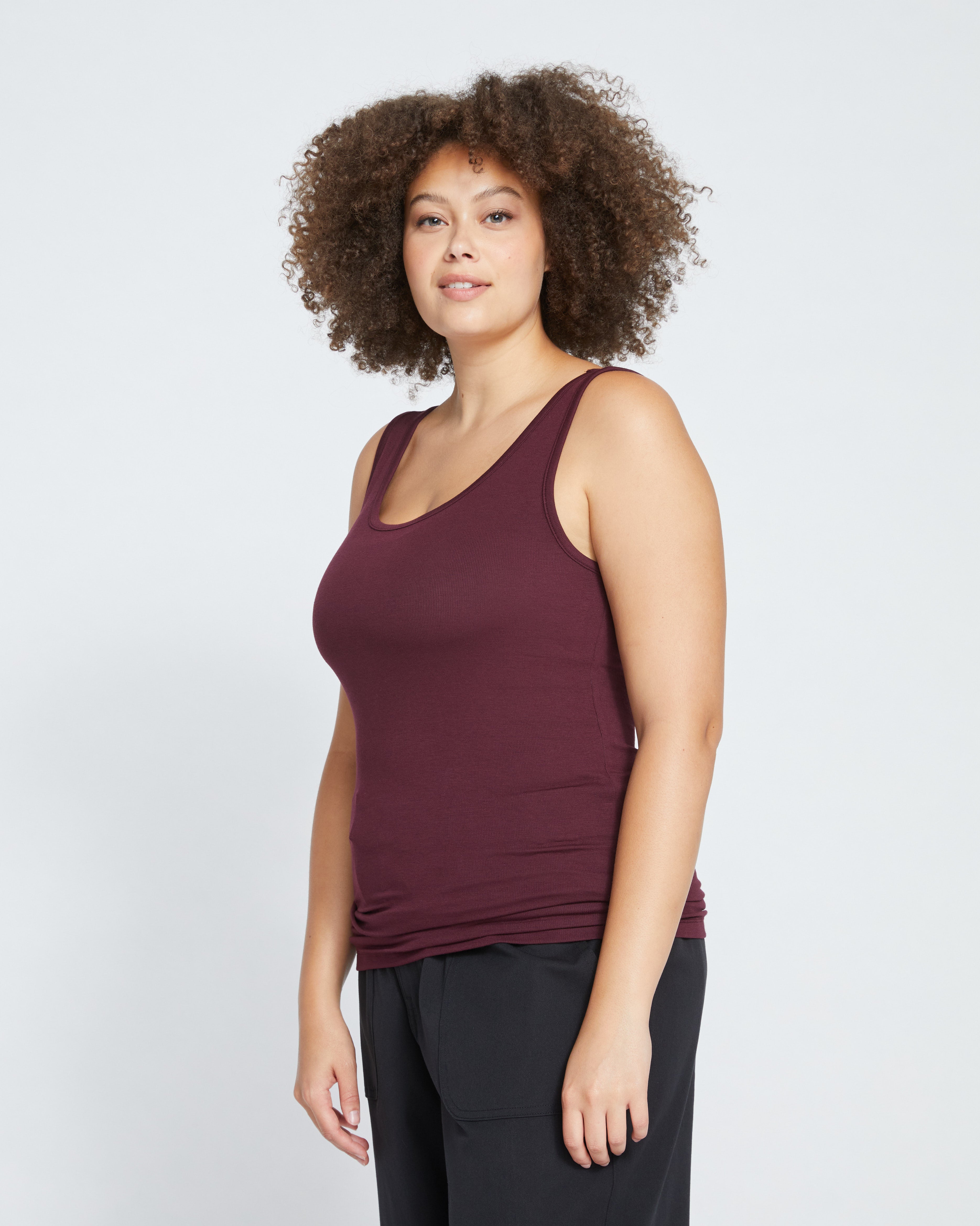 Cloud Rib Tank - Black Cherry – Universal Standard