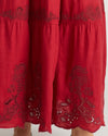Tosca Embroidered Linen Blend Maxi Skirt - Vibrant Red | Plus Size & Straight Size Women's Fashion | Universal Standard