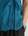 Adelaide Embroidered Sleeveless Linen Blend Shirt - Ink Blue | Plus Size & Straight Size Women's Fashion | Universal Standard