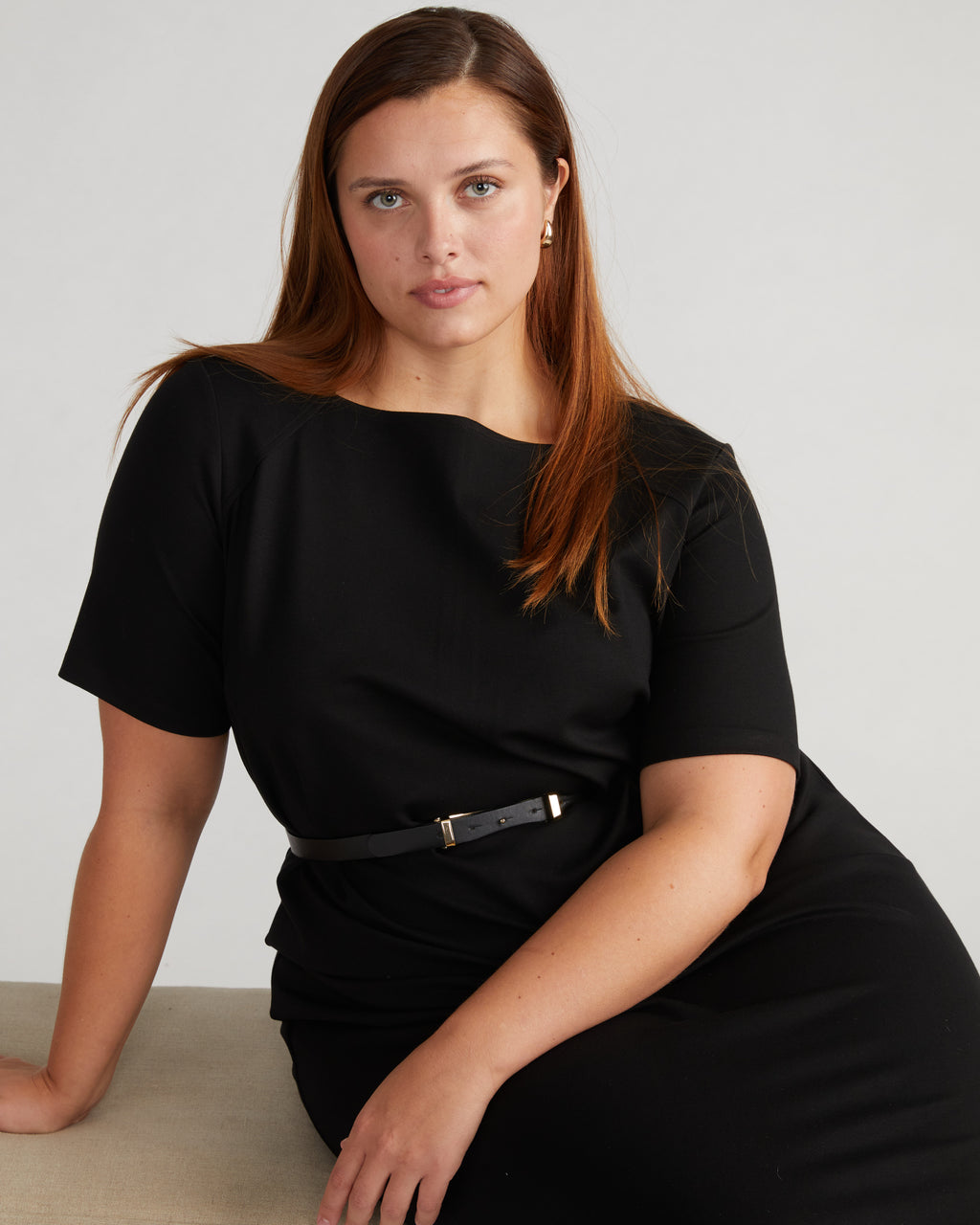 Envelope Neck Ponte Dress - / Black- Size2XS - by Universal Standard Envelope Neck Ponte Dress - / Black- Size2XS - by Universal Standard