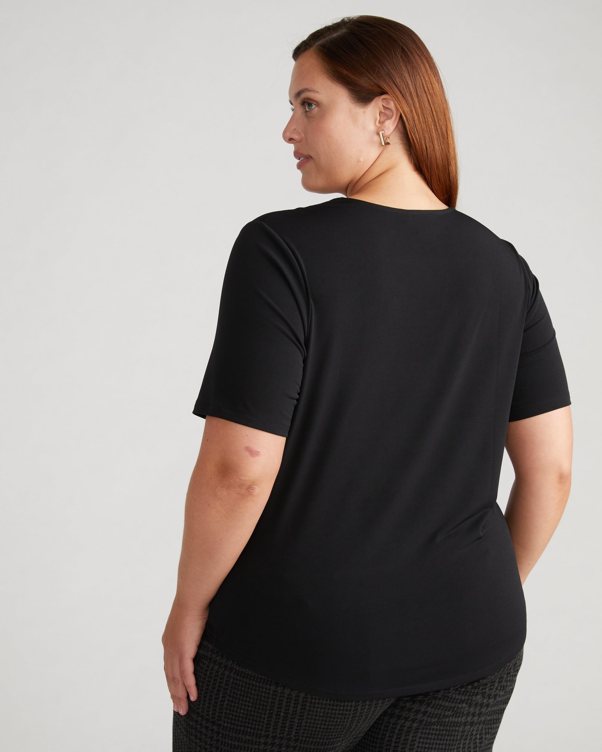 Envelope Neck Viscose Jersey Top - Black | Plus Size & Straight Size Women's Fashion | Universal Standard