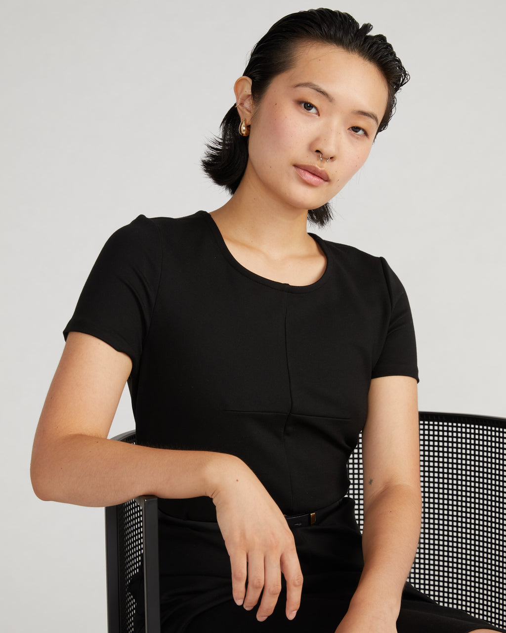Executive Ponte Dress - Black - Size 4XS