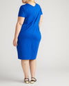 Executive V Neck Ponte Dress - Tanzanite