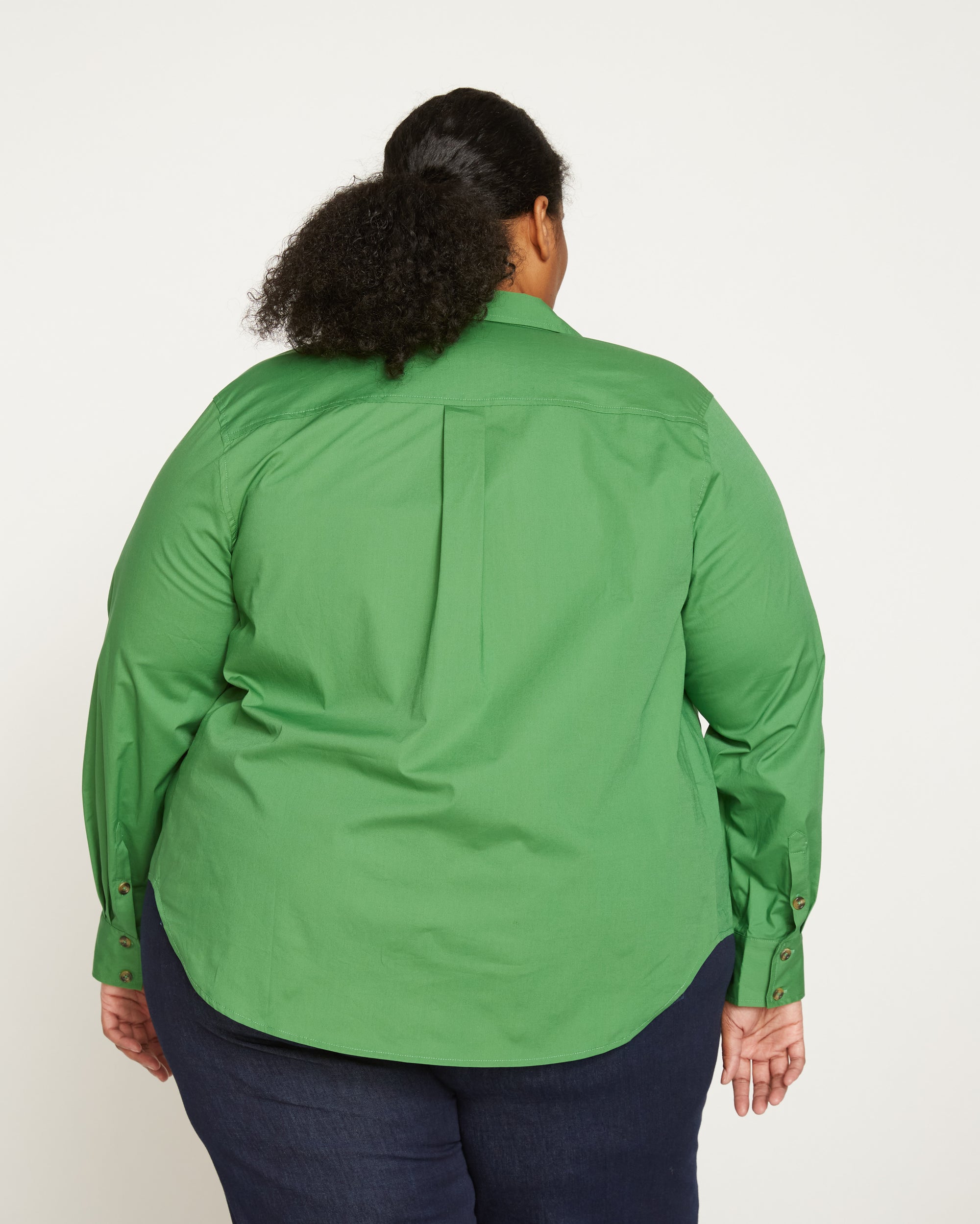 Elbe Stretch Poplin Shirt Classic Fit - Kelly Green