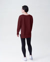 Fiona Side Slit Sweatshirt - Black Cherry