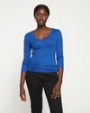 Foundation Long Sleeve V-Neck Tee - Lapis