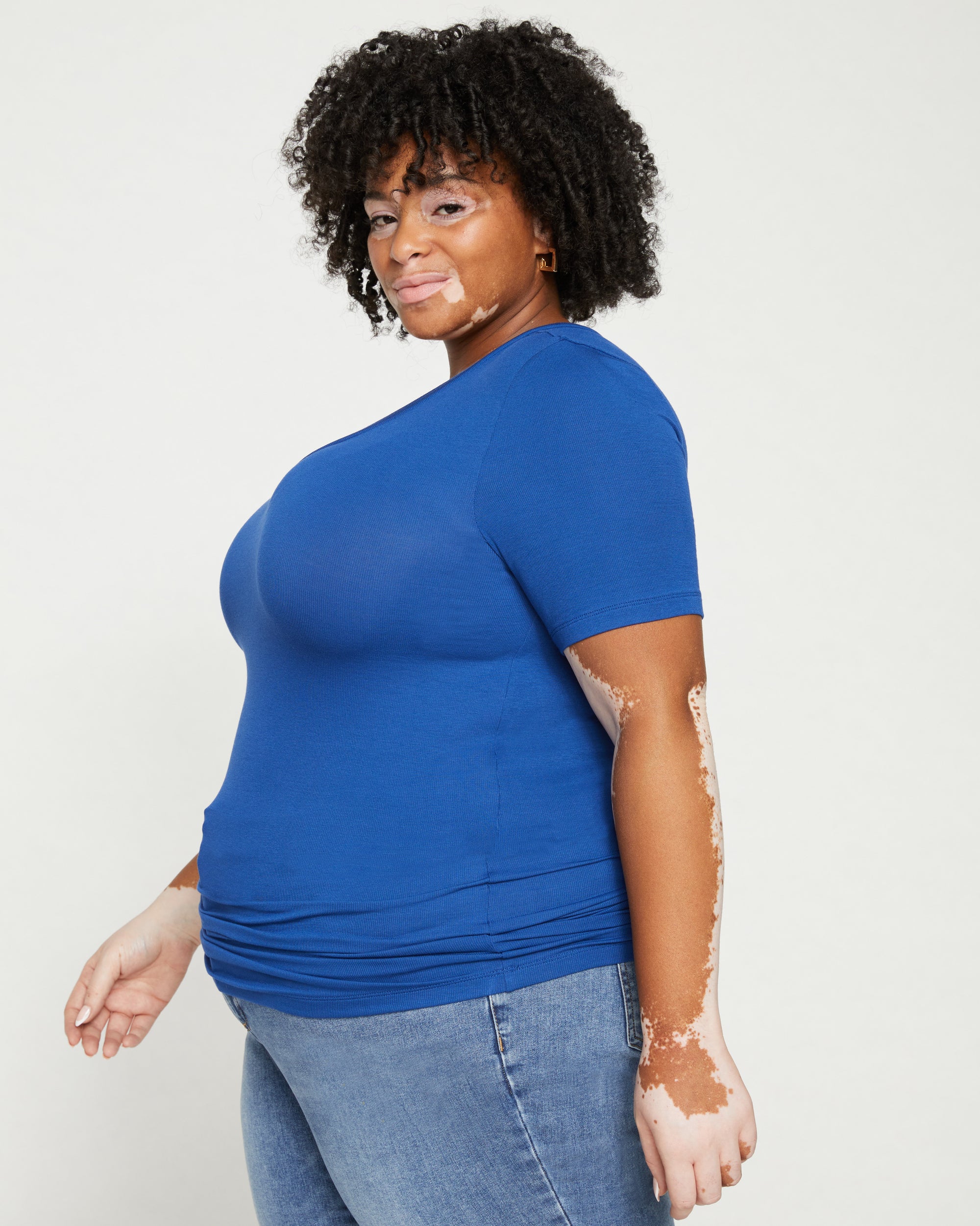 Foundation Short Sleeve V-Neck Tee - Lapis