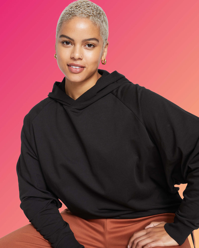 French Terry Pullover Hoodie - Black | Plus Size & Straight Size Women's Fashion | Universal Standard