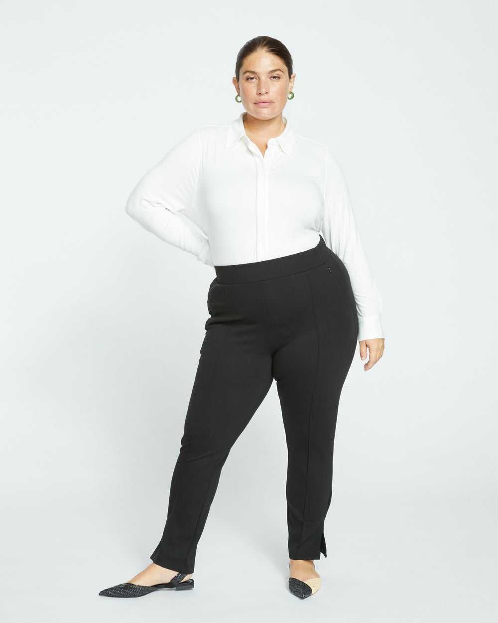 Elbe Liquid Jersey Shirt Classic Fit - White