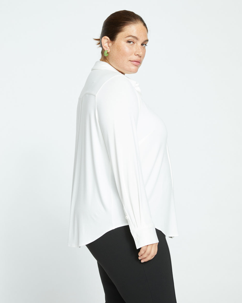 Elbe Liquid Jersey Shirt Classic Fit - White
