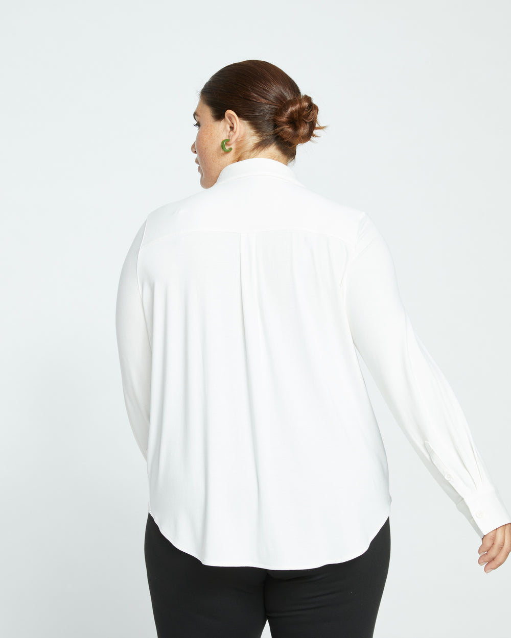 Elbe Liquid Jersey Shirt Classic Fit - White