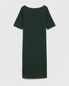 Belle Breton Stripe Jersey Dress - Solid Conifer | Plus Size & Straight Size Women's Fashion | Universal Standard