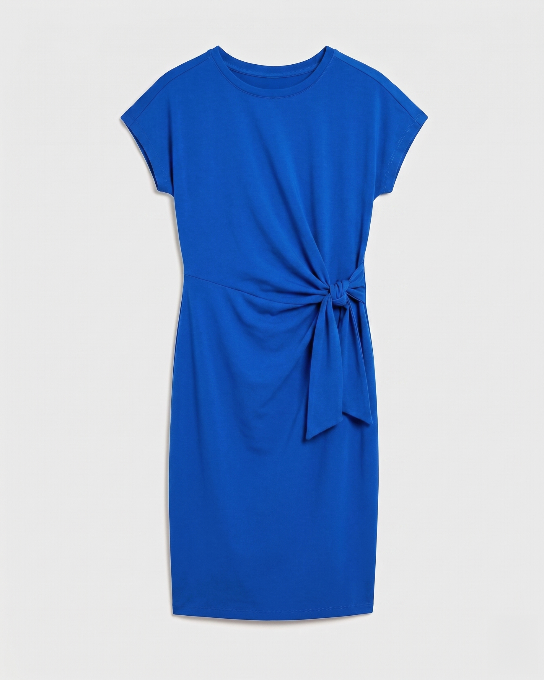 Crescent Breton Stripe Knot Dress - Solid Ultramarine | Plus Size & Straight Size Women's Fashion | Universal Standard