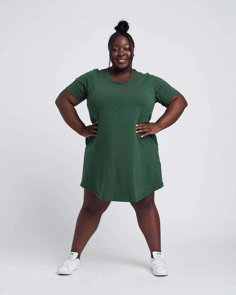 green oversized t shirt dress Topshop Oversized premium Short Sleeve T-Shirt Dress in Green