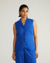 Hanover Linen Vest - Ultramarine
