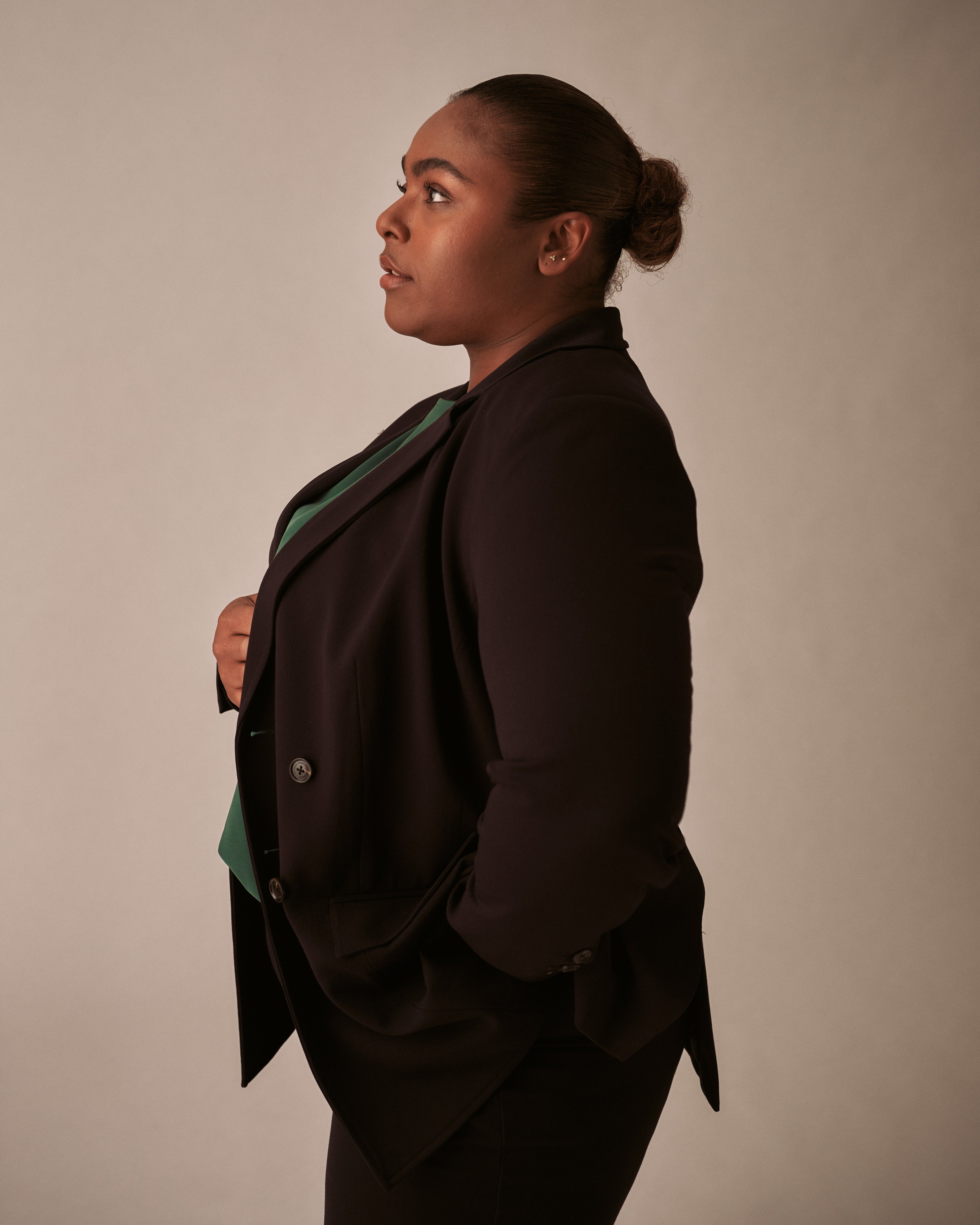 All Day Warren Double Breasted Blazer - Black – Universal Standard