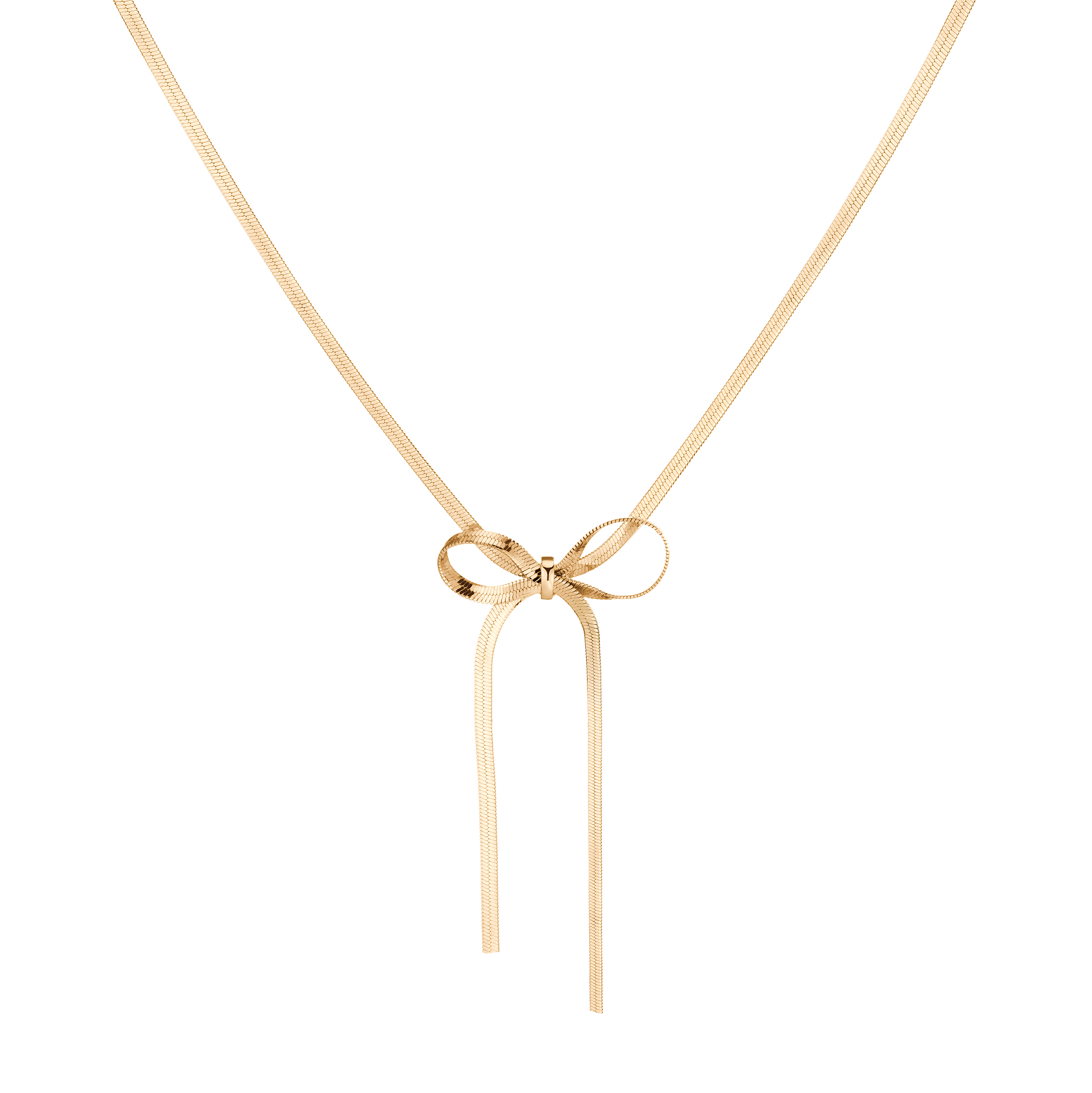 Aurate Herringbone Bow Choker
