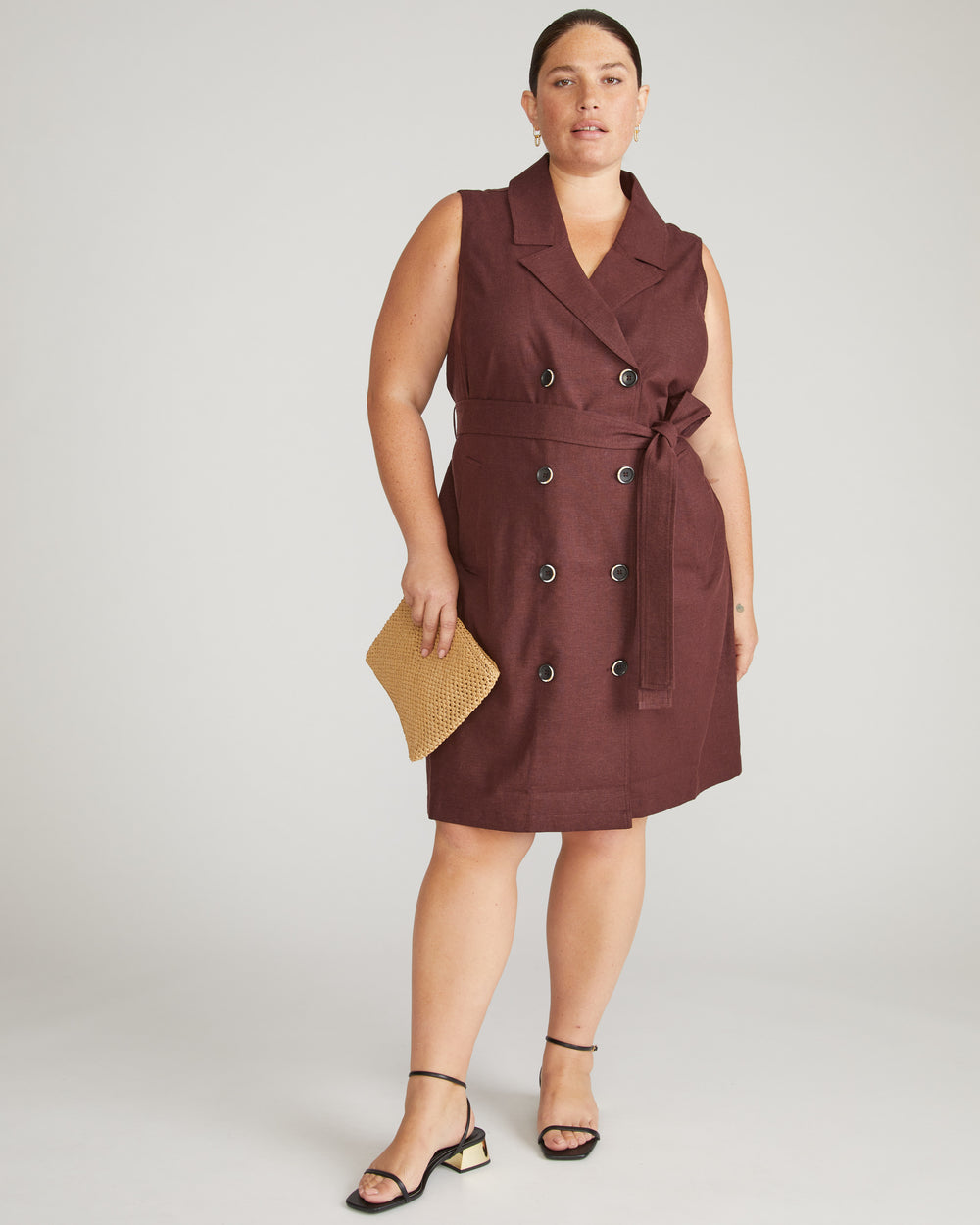 Hudson Linen Trench Dress - Brulee