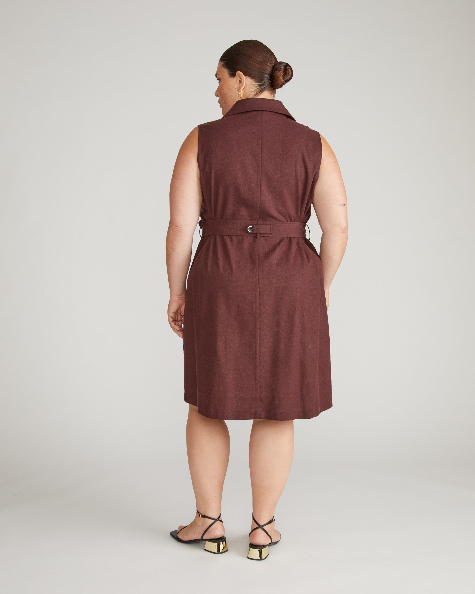 Hudson Linen Trench Dress - Brulee