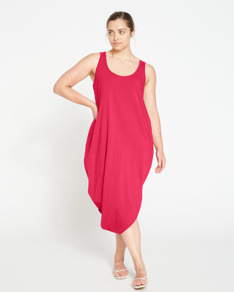 Iconic Geneva Tank Dress - Cerise