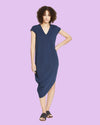 Iconic Geneva V-Neck Dress - Midnight