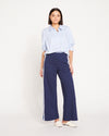 Stephanie Wide Leg Stripe Ponte Pants 30 Inch - Navy with Blue/White Stripe | Plus Size & Straight Size Women's Fashion | Universal Standard