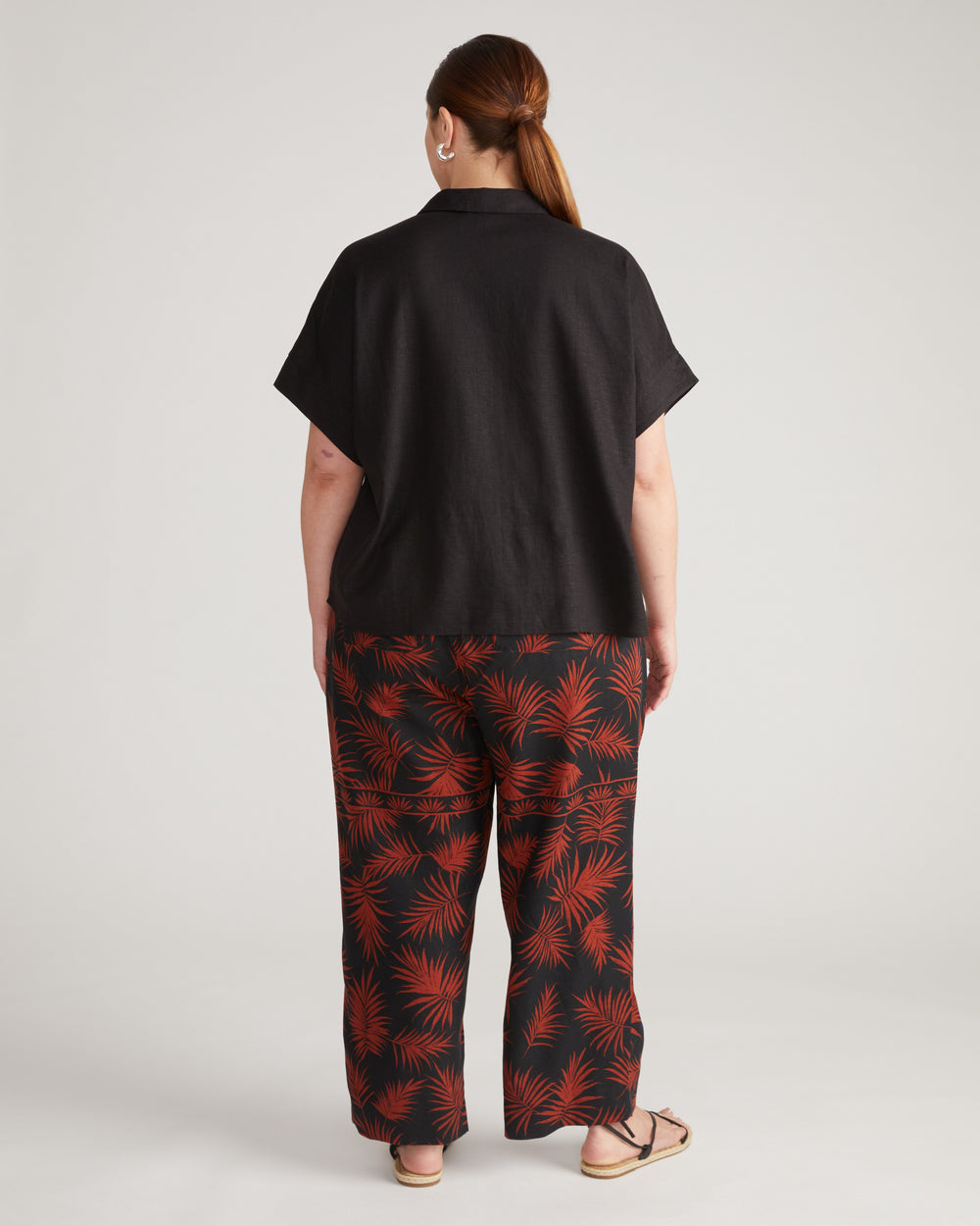 Iris Linen Easy Pull-On Pants - Bohem Print