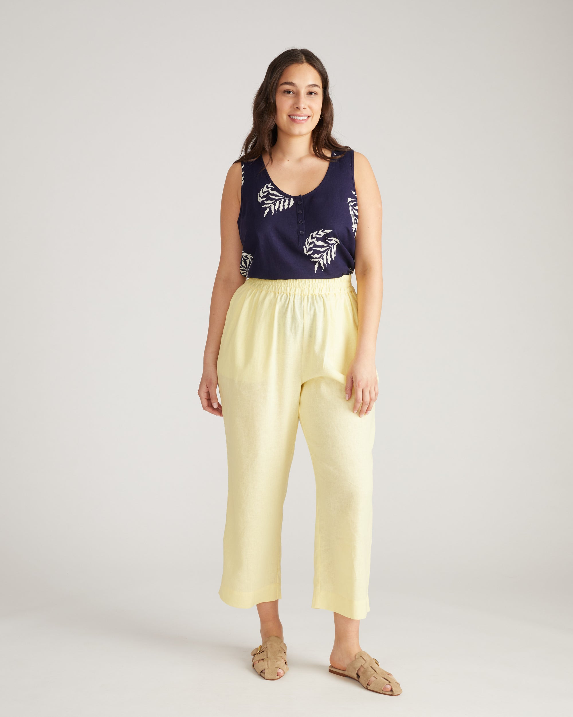 Iris Linen Easy Pull-On Pants - Twinkle