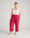 Iris Linen Easy Pull-On Pants - Cerise