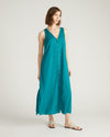 Islet Button-Down Linen Maxi Dress - Aurora